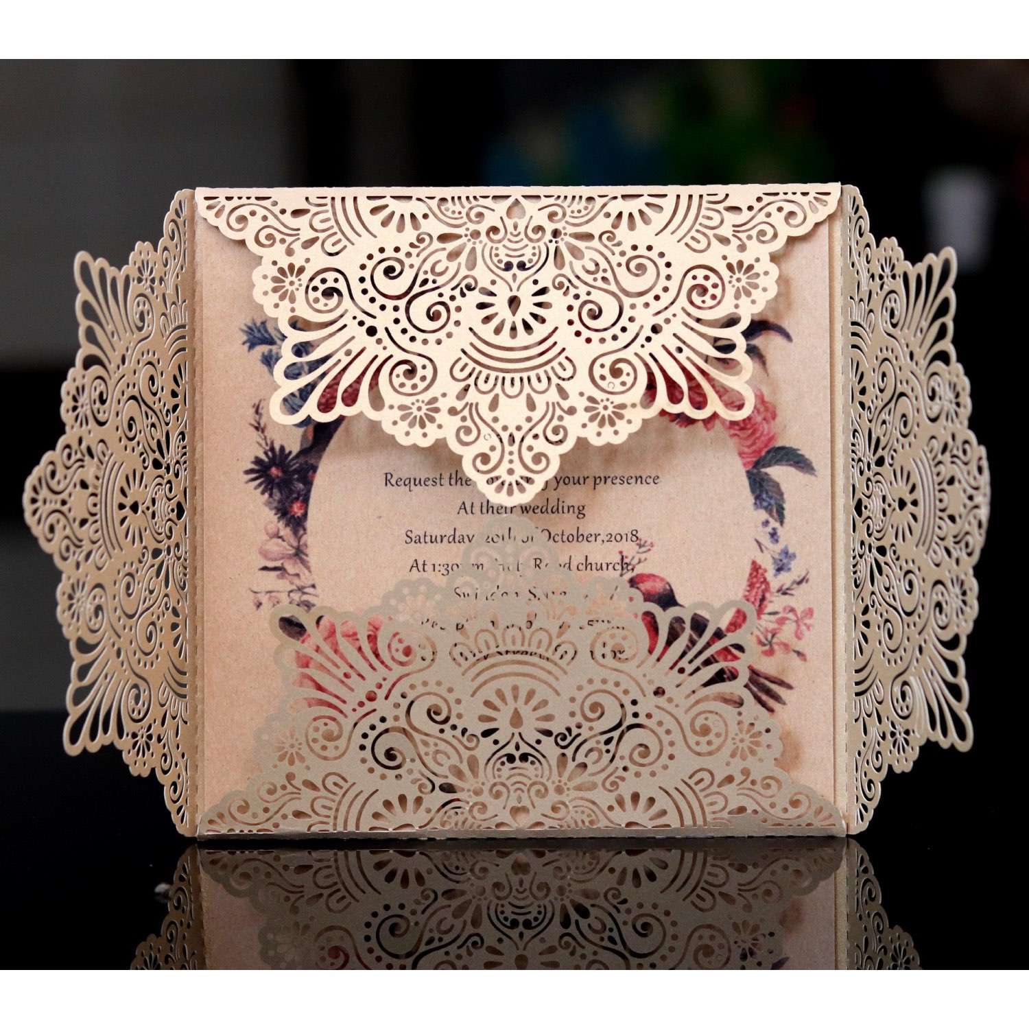 Wedding Invitation Card Elegant Invitation Beautiful Business Card Customization